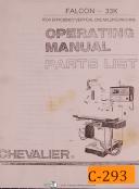 Chevalier-Chevalier Falcon 33K, Vertical CNC Milling, Operations & Parts Manual 1960-Falcon 33K-01